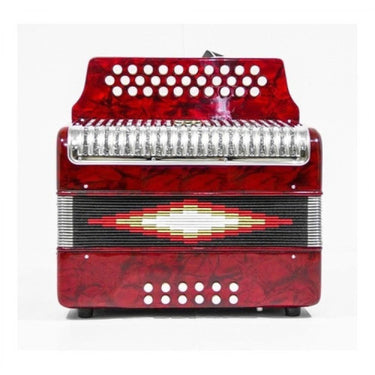 Acordeon Century C3012rp De Botones Sol Parrilla Metal Rojo 3012